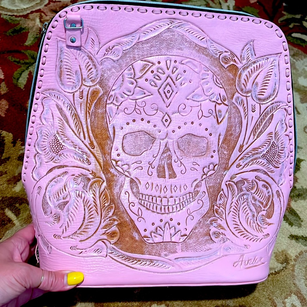 Leather backpack/ tote bag